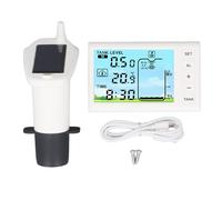 Socobeta Ultrasonic Level Sensor, ABS Temperature Monitoring Function Large Display Water Tank Level Meter for Household Use
