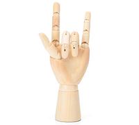 Socobeta Wooden Hand Model Flexible Artists Hand Figure Sketching Model Solid Wood Decoration for Art Sketch, Photography Props