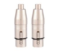 Socobeta XLR 3 Pin Female to (Compatible with) RCA Female Audio Connector Microphone Microphone Connector Changer Adapter 2Pcs