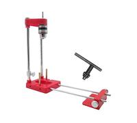 SOCOJE Portable Drill Guide, Adjustable Woodworking Hole Locator (Red) | Precision Alignment Guide; Compatible with Most Electric Drills; Adjustable Depth Stop; Ideal for Cabinet Hinge Installation