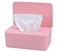 SOCOMAN Diaper Wipes Dispenser, Baby Wipes Case, Baby Wipe Holder Keeps Diaper Wipes Fresh, Wipe Container with Non-Slip Feet (Pink)