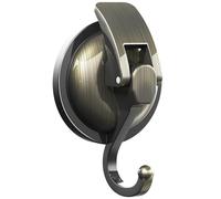 SOCONT Heavy Duty Vacuum Suction Cup Hooks, Green Bronze Plated Polished Super Suction for Kitchen Bathroom, 1 Pack