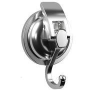 SOCONT Heavy Duty Vacuum Suction Cup Hooks, Silver Plated Polished Super Suction for Kitchen Bathroom, 1 Pack