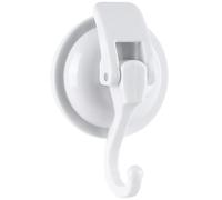 SOCONT Heavy Duty Vacuum Suction Cup Hooks, White Plated Polished Super Suction for Kitchen Bathroom, 1 Pack