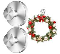SOCORIA Suction Hooks for Shower, Mirror, Wall, Hanging Towels (Brushed Silver, 2 Pieces)
