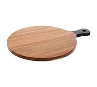 Socorro Chopping Board, Acacia Wood/Round Paddle, Black Handle