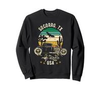 Socorro TX USA Hotrod Retro Desert Sunset Style Design Sweatshirt
