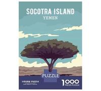 Socotra Island Adult Paper Puzzle, Historic Square Architecture, Interlocking Paper Pieces for Home Décor Fans, Relaxing Challenge, Gift Idea, 70x50cm/1000pcs
