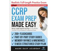 SOCRA CCRP Exam Prep Made Easy: Review, Study Guide & Test Prep for the SOCRA Certified Clinical Research Professional Exam: Flashcards, an Online ... Practice Test (Made Easy Academy Series)