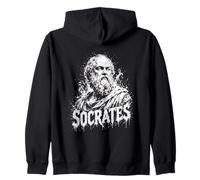 Socrates Ancient Greek Philosopher Portrait Zip Hoodie