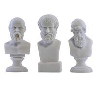 Socrates Aristotle Plato Greek Philosopher Bust Head Statue Sculpture