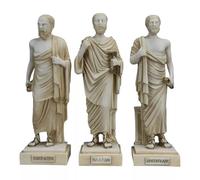 Socrates Aristotle Plato Greek Philosopher Set Statue Sculpture Patina Color