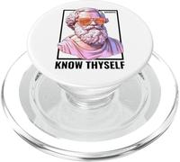 Socrates Bust Know Thyself Quote Socratic Philosophy PopSockets PopGrip for MagSafe