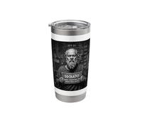 Socrates Corrupting The Youth Since 399 BC Funny Mugshot Stainless Steel Insulated Tumbler