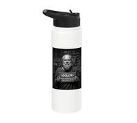Socrates Corrupting The Youth Since 399 BC Funny Mugshot Stainless Steel Insulated Water Bottle