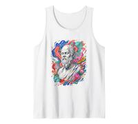 Socrates Floral Statue Tank Top