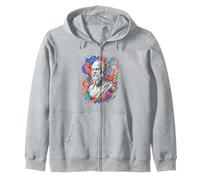 Socrates Floral Statue Zip Hoodie