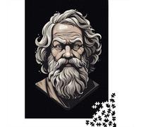 Socrates Greek Philosopher Adult Jigsaw Puzzle, 1000 Pieces, 70x50cm/1000pcs, White Cardboard for Cleaner Sorting; Screen-free Family Time at Home