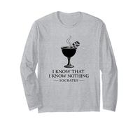 Socrates Hemlock I Know that I Know Nothing Philosophy Long Sleeve T-Shirt