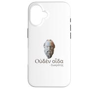 Socrates - I Know Nothing - Ancient Greek Language Quote Case for iPhone 16