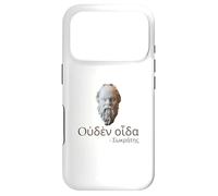Socrates - I Know Nothing - Ancient Greek Language Quote Case for iPhone 17 Pro