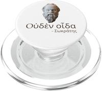 Socrates - I Know Nothing - Ancient Greek Language Quote PopSockets PopGrip for MagSafe