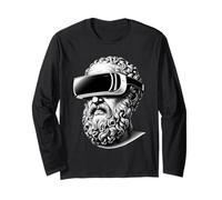 Socrates Modern Art Funny Parody Renaissance Pop Culture Long Sleeve T-Shirt
