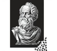 Socrates Philosopher Bust Adult Jigsaw Puzzle, 1000 Pieces, 52x38cm/1000pcs; White Cardboard with Reduced Dust; A Rewarding Project to Return to