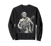 Socrates Philosopher Playing Electric Guitar Rocker Humor Sweatshirt