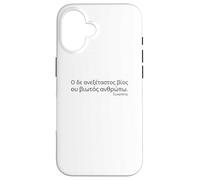 Socrates Quote - A Life Not Examined - Ancient Attic Greek Case for iPhone 16