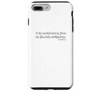 Socrates Quote - A Life Not Examined - Ancient Attic Greek Case for iPhone 7 Plus/8 Plus