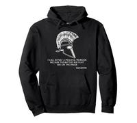 Socrates Quote Ancient Greek Philosophy - Peaceful Warrior Pullover Hoodie