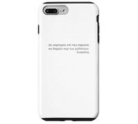 Socrates Quote - Courage For The Future - Attic Greek Case for iPhone 7 Plus/8 Plus