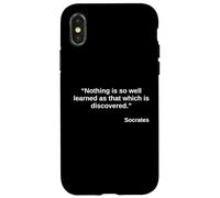 Socrates Quote Shirt - Learned and Discovered Quote Case for iPhone X/XS