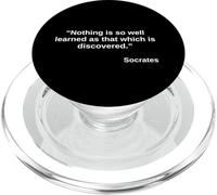 Socrates Quote Shirt - Learned and Discovered Quote PopSockets PopGrip for MagSafe