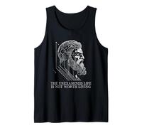 Socrates Quote Stoicism Saying Unexamined Life Philosophy Tank Top