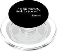 Socrates Quote - To find yourself, think for yourself. PopSockets PopGrip for MagSafe