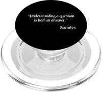 Socrates Quote - Understanding A Question Is Half An Answer PopSockets PopGrip for MagSafe