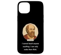 Socrates said "I Cannot Teach Only Make People Think" (Dark) Case for iPhone 15 Plus
