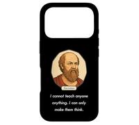 Socrates said "I Cannot Teach Only Make People Think" (Dark) Case for iPhone 17 Pro