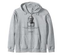 Socrates Student of Words and Not Deeds Men Women Gift Zip Hoodie