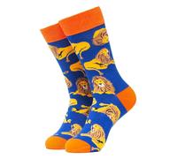 Soctopus 1 Pack Mens & Ladies Animal Design Crew Cotton Socks - Lioning Around (Blue) - 9-12 UK
