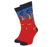 Soctopus 1 Pack Mens & Ladies Sea Creature Crew Cotton Socks - Kraken (Blue) - 9-12 UK