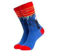 Soctopus Art Novelty Socks Cotton Funny Painting Socks | Unique Design Gifts Socks (9-12, The Scream (Blue))
