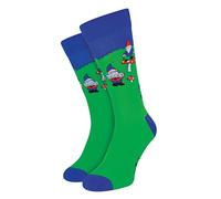 Soctopus Gardening Novelty Socks Cute Thick Funny Garden Themed Cotton Crew Socks | Garden Lover Gifts (9-12, Gnomeland (Green))