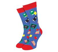 Soctopus Job Design Novelty Cotton Socks Funny Teacher & Chef Casual Crew Funky (9-12, Teachers Pet (Blue))