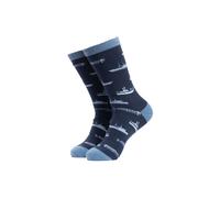 Soctopus Men's Car Pattern Novelty Cotton Socks in Navy | Size: 4-7 Soctopus Navy 4-7