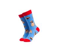 Soctopus Men's Dog Pattern Novelty Funny Dress Socks in Dark Blue | Size: 9-12 Soctopus Dark Blue 9-12