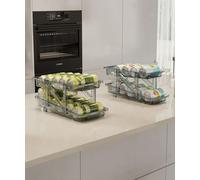 Soda Can Dispenser Automatic Fridge Drink Can Storage Dispenser Drinks Organiser Stackable Drink Can Storage Dispenser Adjustable for Can Size Holds Up to 10-12 Cans