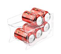Soda Can Organizer for Mini Fridge, 9'' Acrylic Rolling Can Organizer Dispenser, Auto Beverage Can Holder Rack, Can Storage Organizer, Can Drink Holder for Canned Food Beer 12oz Standard Cans